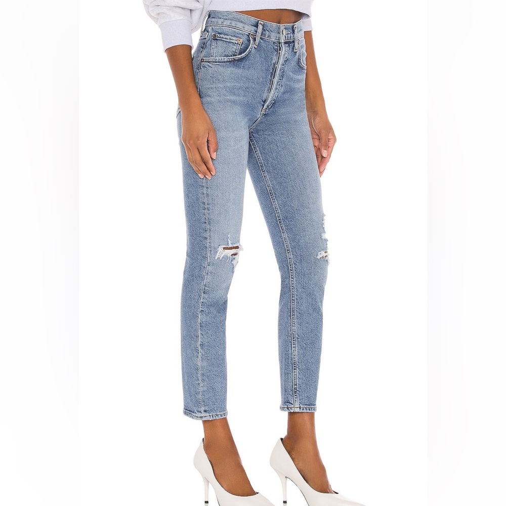 Agolde Riley High Rise Straight Crop Jeans - Picture 4 of 6